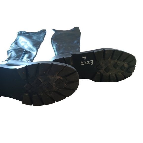 Zara Black Over the Knee Boots - Picture 3 of 7